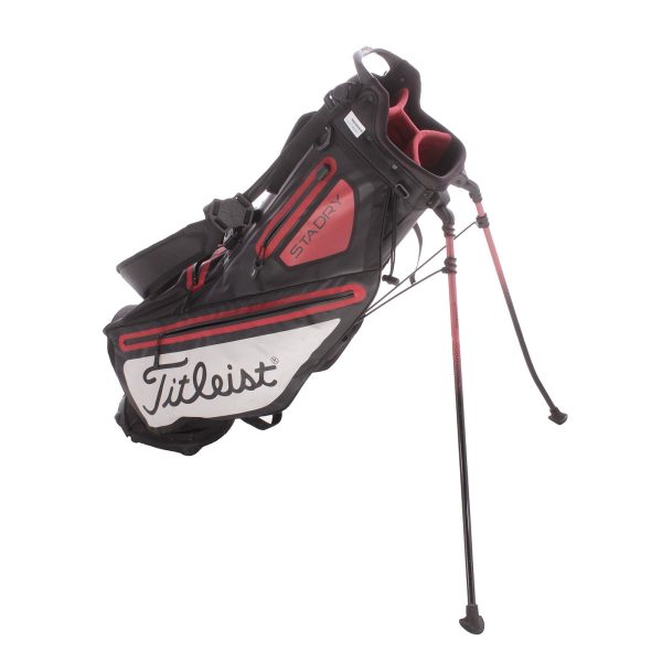 Titleist Second Hand Stand Bag - Black Red White Supply