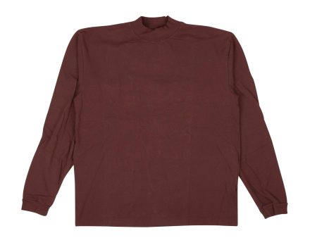 NWT JOHN ELLIOTT Burgundy Cotton Circus 900 Mockneck T-Shirt Size 4 $120 Online Sale