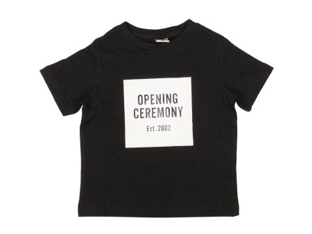 NWT Opening Ceremony BLACK MINI LOGO TEE Size 4 $45 on Sale