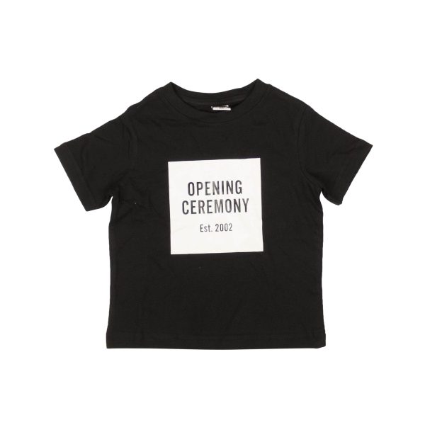 NWT Opening Ceremony BLACK MINI LOGO TEE Size 4 $45 on Sale