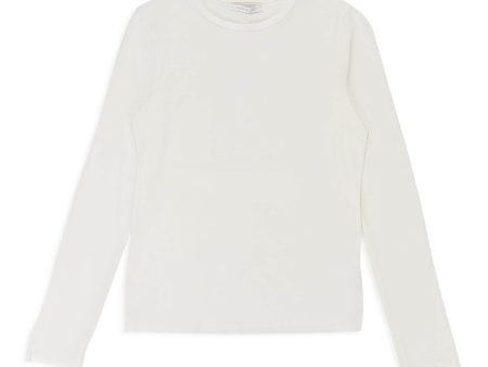 NWT JOHN ELLIOTT Chalk White Long Sleeve High Twist T-Shirt Size 1 $168 Online Sale