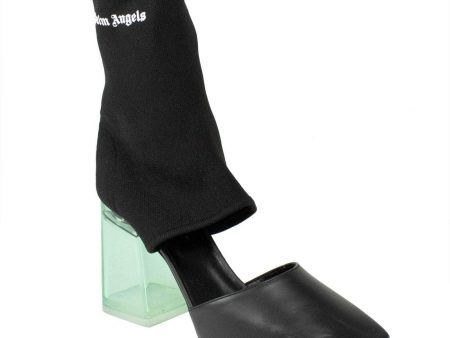 NIB PALM ANGELS Black Green Sock Ankle Boots Shoes Size 8 US 38 EU $1365 Discount