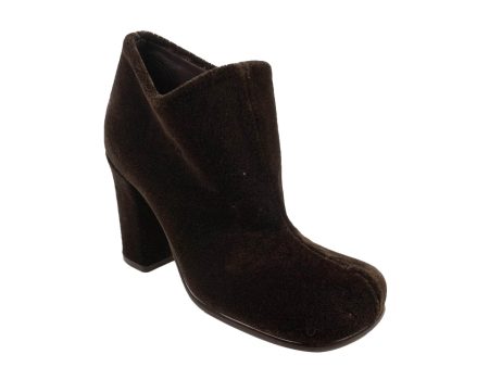 NIB BOTTEGA VENETA Brown Suede Storm Square Toe Ankle Boots Size 5.5 35.5 $2150 Online Hot Sale