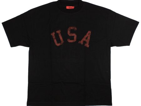 NWT 424 ON FAIRFAX Black USA Short Sleeve T-Shirt Size S $175 Cheap