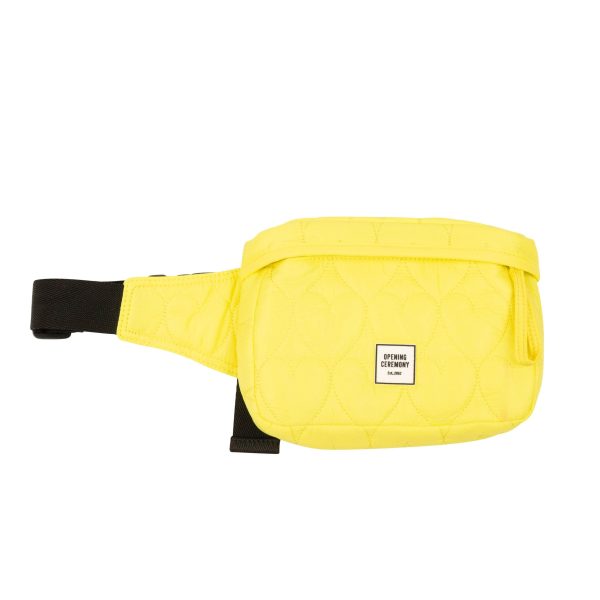 NWT OPENING CEREMONY Fluorescent Yellow Quilted Fanny Pack Size OS $95 Discount