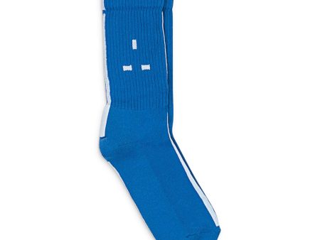 MNS-XACC-0011 L SO01BLU_BLUEWHITELOGO Blue White Mains Logo Socks Size L Online Hot Sale