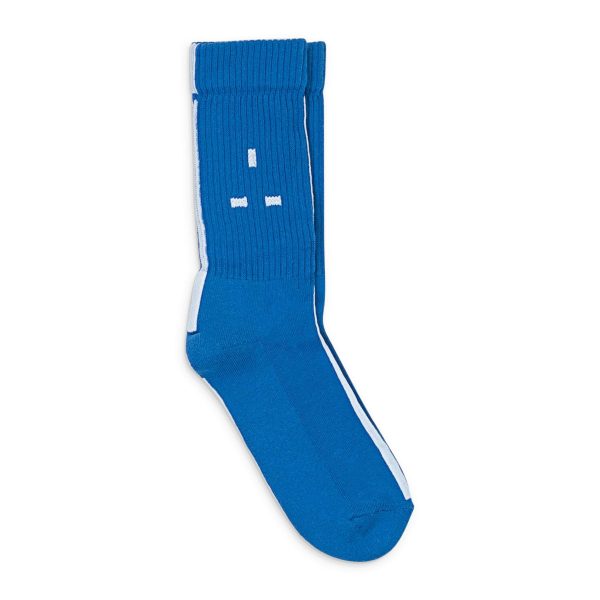 MNS-XACC-0011 L SO01BLU_BLUEWHITELOGO Blue White Mains Logo Socks Size L Online Hot Sale