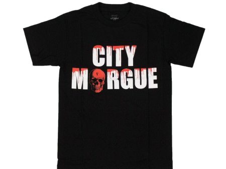 NWT VLONE x CITY MORGUE Black Cotton  Drip  Short Sleeve T-Shirt Size XL Hot on Sale