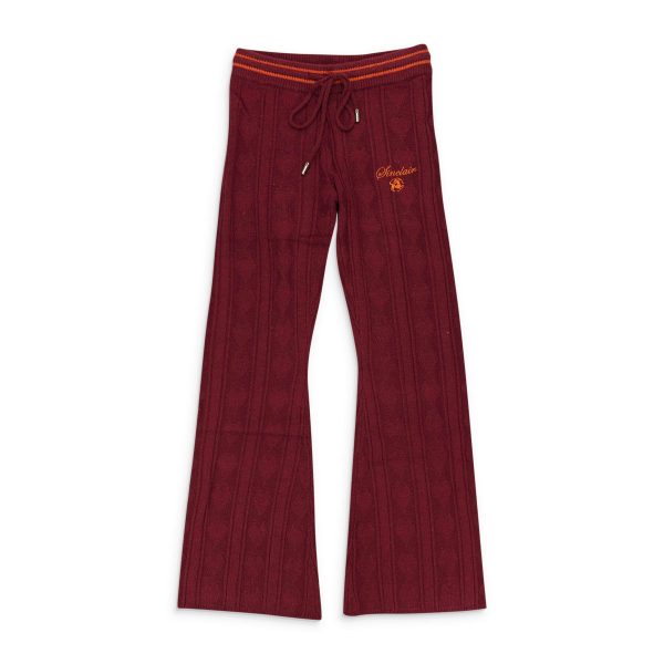 SLR-XBTM-0023 XL DAISY_LANE_KNIT_PANTS_BURGUNDY Burgundy SINCLAIR Daisy Lane Knit Pants Size XL Sale