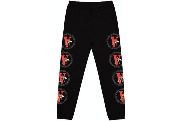 NEW VLONE X RODMAN Black Angel VS Demon Joggers Sweatpants Size L Supply