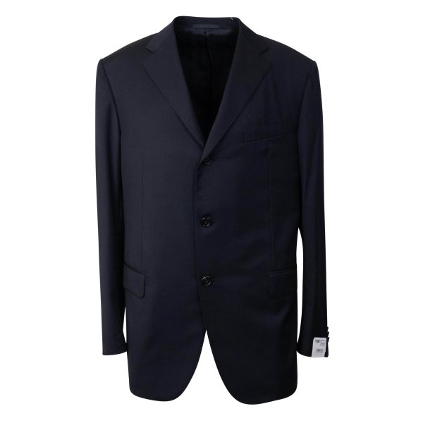 CRS-XTPS-0111 54 MI1PM302FC108TZ Black Caruso Wool Single Breasted Suit 7R Size 54 Supply