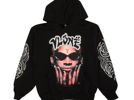 NEW Vlone X Rodman Black MUY THAI HOODY Sweatshirt Size L Online Sale