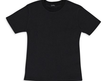 95-CPN-1037 XS P12058_B BLACK CALLIPYGIAN S S BABY THERMAL TEE Size XS For Sale