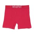 MNS-XACC-0002 L BO01RED_REDWHITELOGO Red Mains Logo Boxers Size L Sale