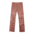 95-CPN-1113 S VP94035V_PINK DUSTY PINK CALLIPYGIAN CRUSHED VELVET PANT Size S Hot on Sale