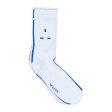 MNS-XACC-0008 M SO01WHB_WHITEBLUELOGO White Blue Mains Logo Socks Size M Supply